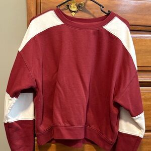 Universal Thread Burgundy and Cream Sweatshirt